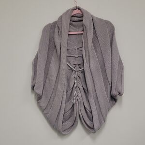 New York & Company Soft Gray Women's Poncho